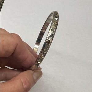 Brighton Silver Bracelet w/Gold Green Gemstones